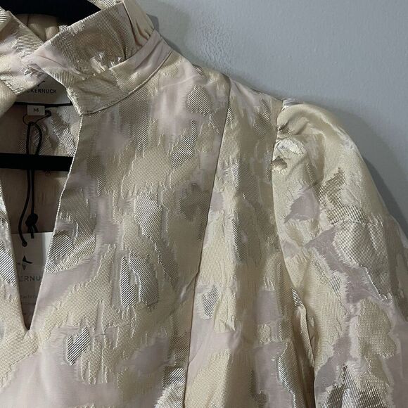 TUCKERNUCK Tan Fil Coupe Palmerston Dress Medium NEW Garden Floral Formal - Picture 6 of 14